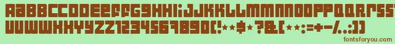 Шрифт IndustrialDecapitalist – коричневые шрифты на зелёном фоне