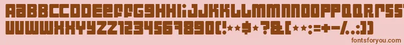 IndustrialDecapitalist Font – Brown Fonts on Pink Background