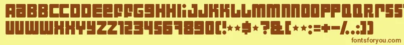 Шрифт IndustrialDecapitalist – коричневые шрифты на жёлтом фоне