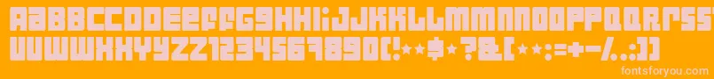 IndustrialDecapitalist Font – Pink Fonts on Orange Background