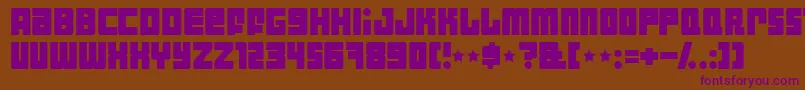 IndustrialDecapitalist Font – Purple Fonts on Brown Background