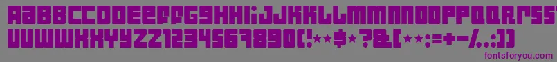 IndustrialDecapitalist Font – Purple Fonts on Gray Background