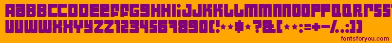 IndustrialDecapitalist Font – Purple Fonts on Orange Background