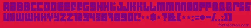IndustrialDecapitalist Font – Purple Fonts on Red Background