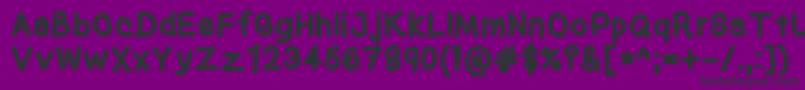 フォントKasukiHandBold – 紫の背景に黒い文字