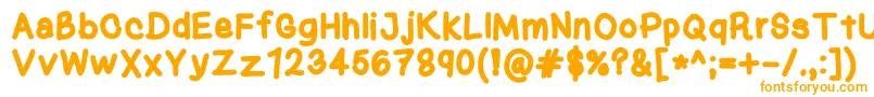 KasukiHandBold Font – Orange Fonts on White Background