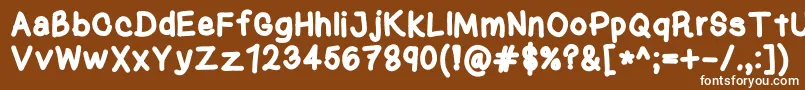 KasukiHandBold Font – White Fonts on Brown Background