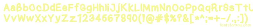 KasukiHandBold Font – Yellow Fonts on White Background