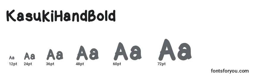 KasukiHandBold Font Sizes