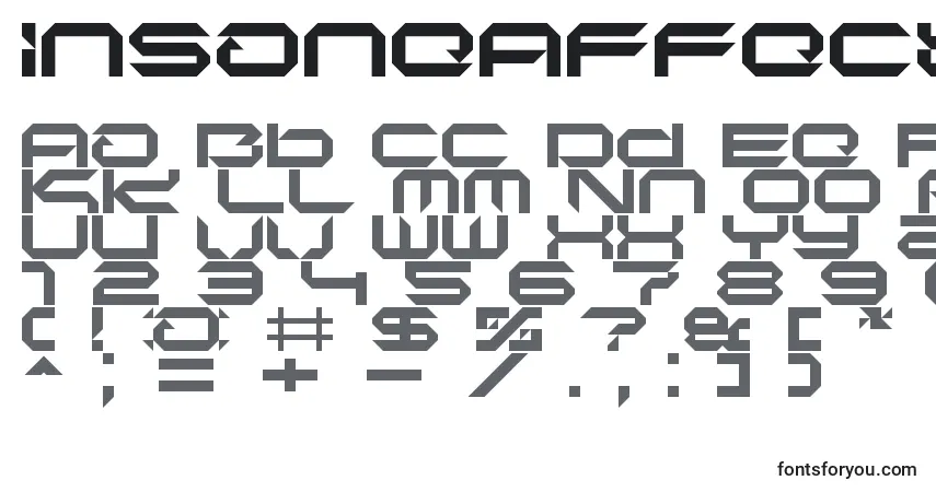 InsaneAffectionLdr Font – alphabet, numbers, special characters