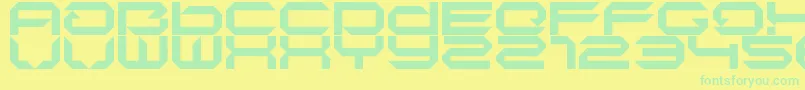 fuente InsaneAffectionLdr – Fuentes Verdes Sobre Fondo Amarillo