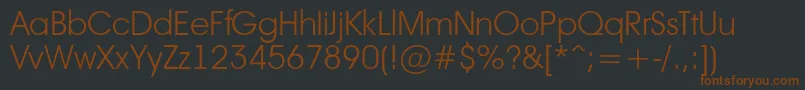Шрифт AAvanteltLight – коричневые шрифты на чёрном фоне
