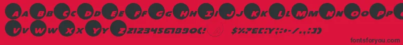 フォントDotcom – 赤い背景に黒い文字