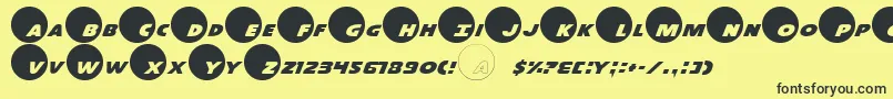 Dotcom Font – Black Fonts on Yellow Background