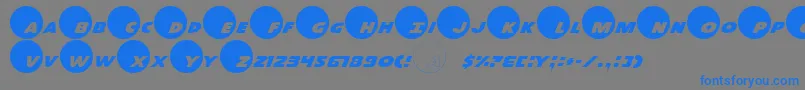 Dotcom-Schriftart – Blaue Schriften auf grauem Hintergrund