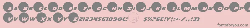 Dotcom Font – Gray Fonts on Pink Background