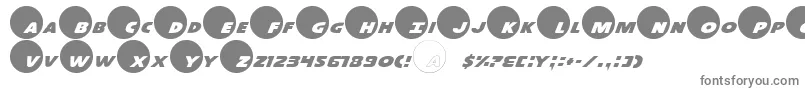 Dotcom-fontti – harmaat kirjasimet valkoisella taustalla
