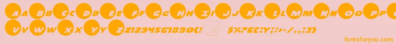 Dotcom Font – Orange Fonts on Pink Background