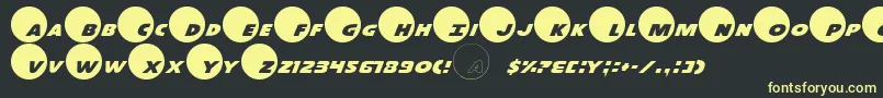 Dotcom Font – Yellow Fonts on Black Background