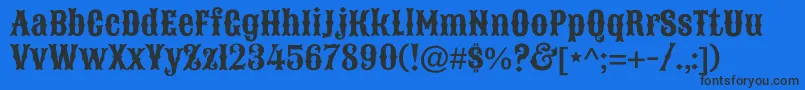 SancreekRegular Font – Black Fonts on Blue Background