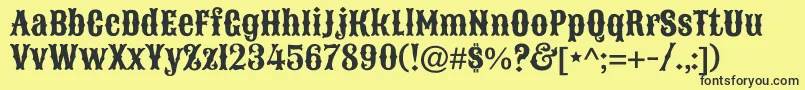 SancreekRegular Font – Black Fonts on Yellow Background