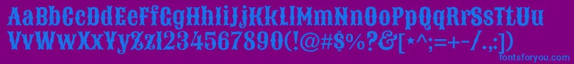 SancreekRegular Font – Blue Fonts on Purple Background