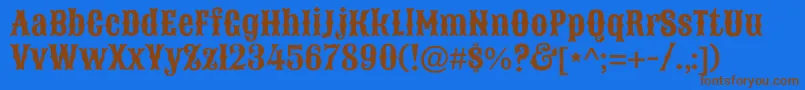 SancreekRegular Font – Brown Fonts on Blue Background