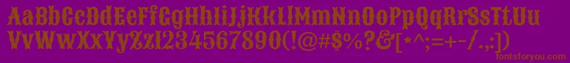 SancreekRegular Font – Brown Fonts on Purple Background