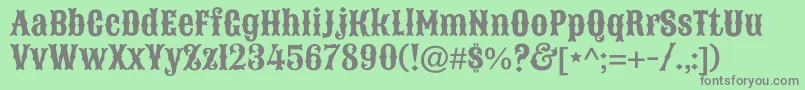 SancreekRegular Font – Gray Fonts on Green Background