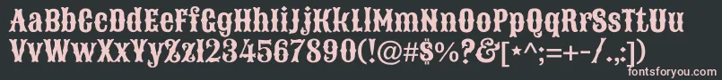 SancreekRegular Font – Pink Fonts on Black Background