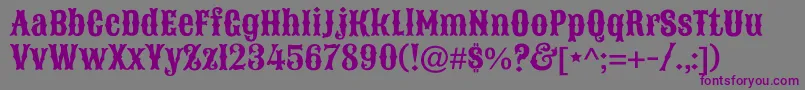 SancreekRegular Font – Purple Fonts on Gray Background