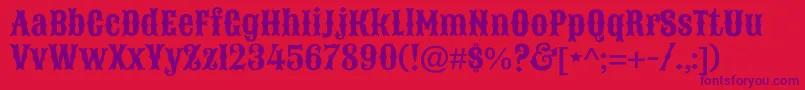SancreekRegular Font – Purple Fonts on Red Background