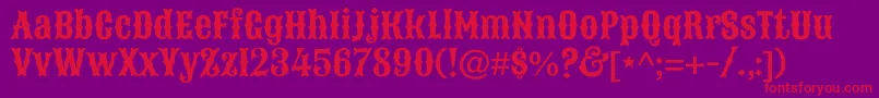 SancreekRegular Font – Red Fonts on Purple Background