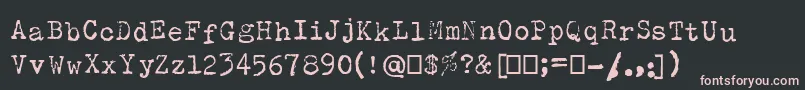 フォントOlivettiType2 – 黒い背景にピンクのフォント