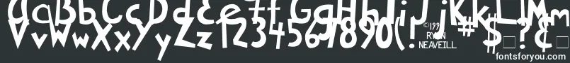 RyansRottenWriting Font – White Fonts on Black Background
