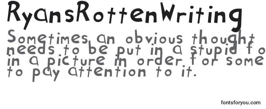 Review of the RyansRottenWriting Font
