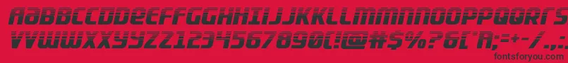 フォントLightsiderhalf – 赤い背景に黒い文字