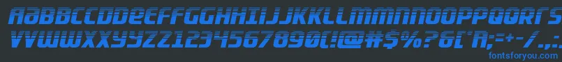 Lightsiderhalf Font – Blue Fonts on Black Background