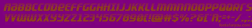 フォントLightsiderhalf – 紫色の背景に茶色のフォント