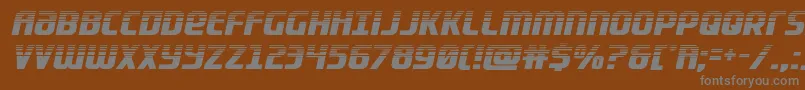Lightsiderhalf-fontti – harmaat kirjasimet ruskealla taustalla