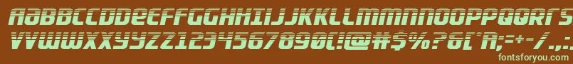 Lightsiderhalf-fontti – vihreät fontit ruskealla taustalla