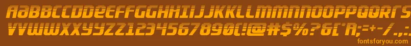 Lightsiderhalf Font – Orange Fonts on Brown Background