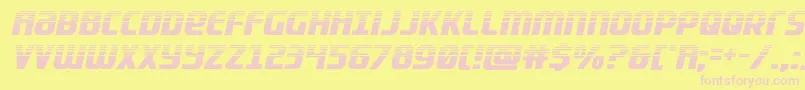 Lightsiderhalf Font – Pink Fonts on Yellow Background