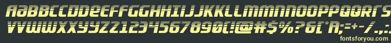 Lightsiderhalf Font – Yellow Fonts on Black Background