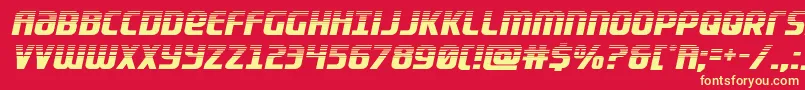 Lightsiderhalf Font – Yellow Fonts on Red Background