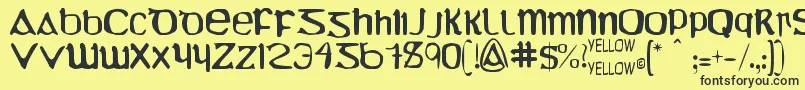 UncialMostIrishMolded Font – Black Fonts on Yellow Background