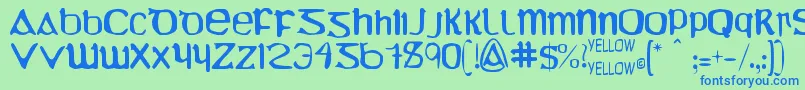 UncialMostIrishMolded Font – Blue Fonts on Green Background