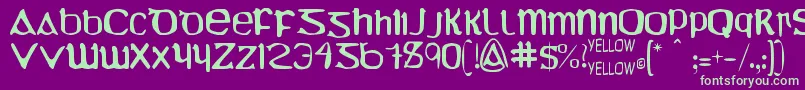 UncialMostIrishMolded Font – Green Fonts on Purple Background