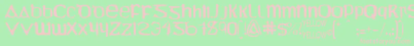 UncialMostIrishMolded Font – Pink Fonts on Green Background