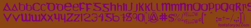 UncialMostIrishMolded Font – Purple Fonts on Brown Background